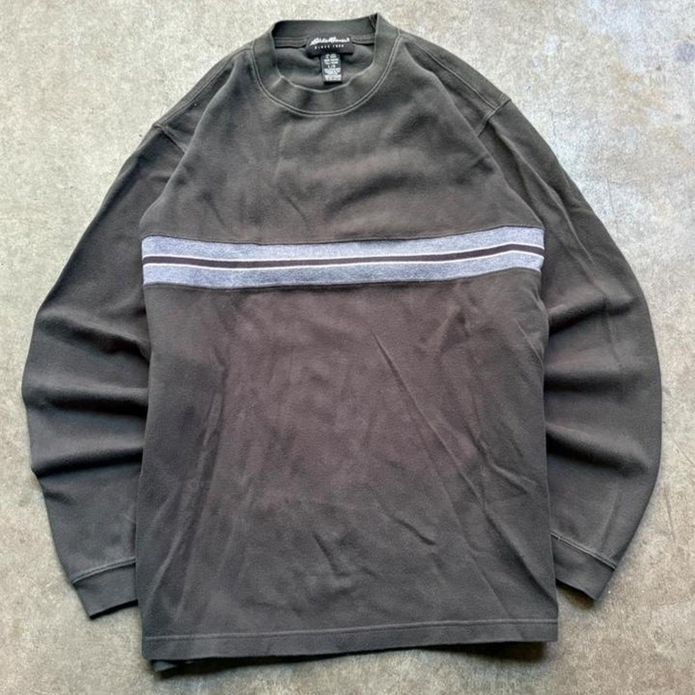 Green and black vintage 90s baggy Eddie Bauer thick long sleeve Mens Large